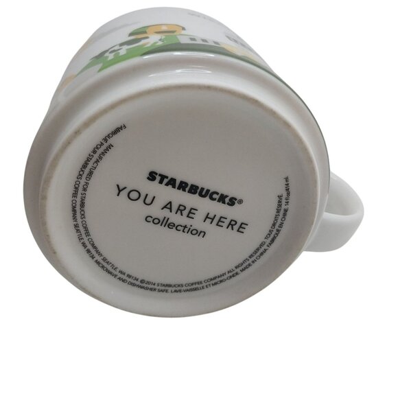 Starbucks "You Are Here" Wisconsin Mug 14 Oz White & Green Collectible Cup - Picture 5 of 5